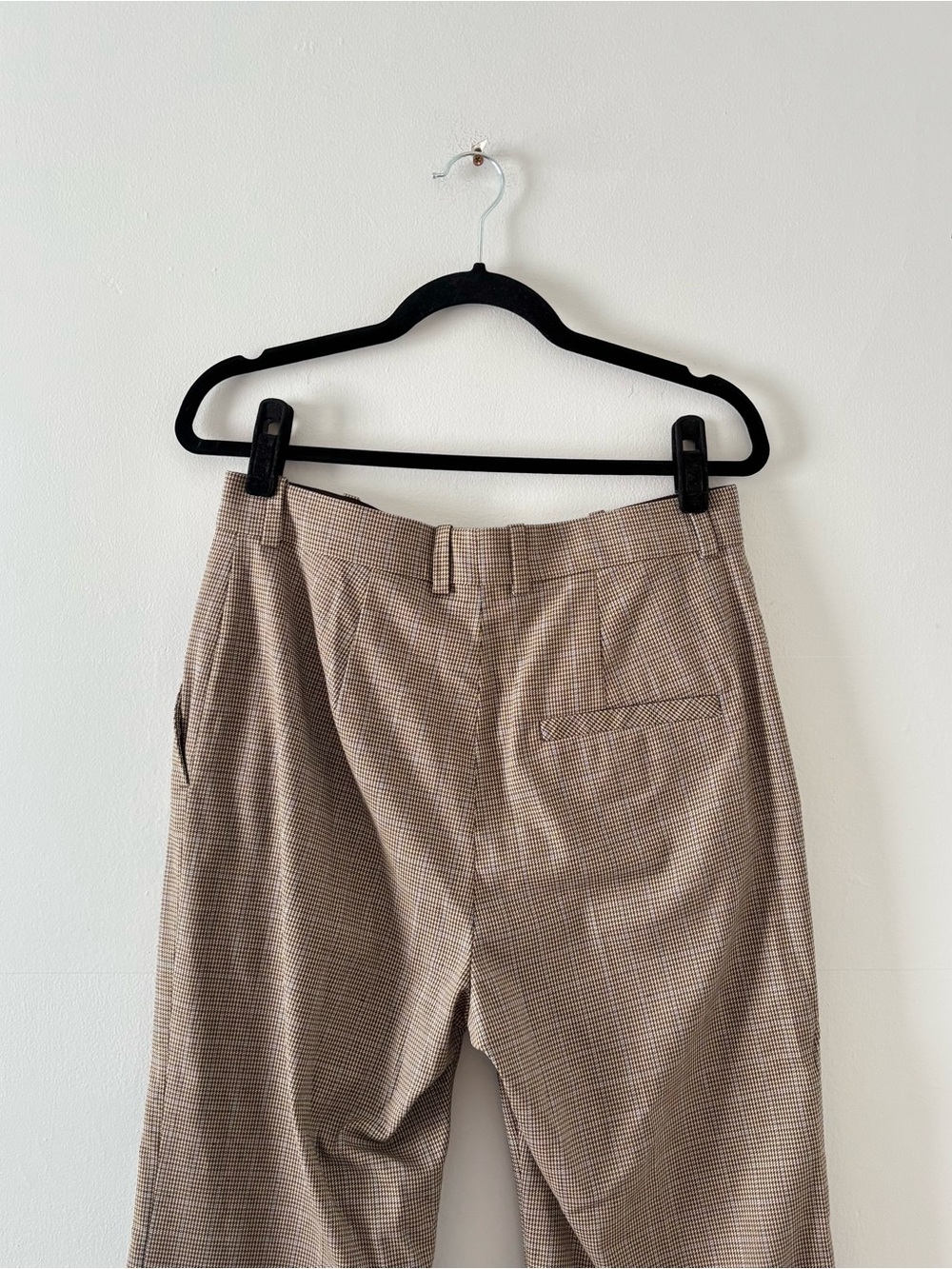 COS NWT Checked Flare Trousers Bottoms High-Rise Ankle Crop Plaid Print - Picture 7 of 9